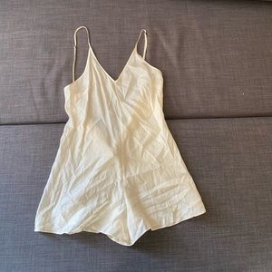 &other stores cream satin romper sz 6 NWT